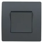 EL BASIC TG115 1 BUTTON CROSS WAY SWITCH GRAPHITE- Árcsökkenés