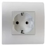 Outlet BASIC TZ107 GERMAN STANDARD SOCKET SILVER GREY