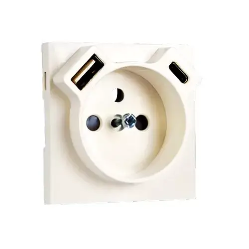 90650 TPE - Fedlap Francia dugalj + USB-A + USB-C aljzathoz, gyöngyház Expressz szállítás