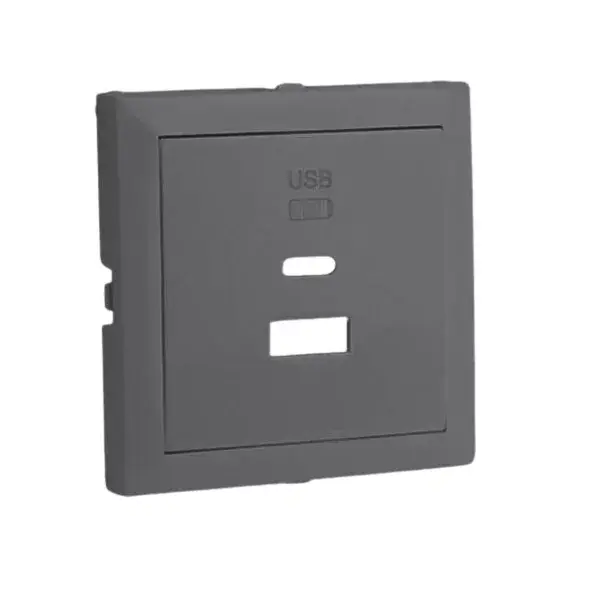 90674_TIS Fedlap dupla töltő aljzathoz (USB-A + USB-C), szürke Vedd meg online