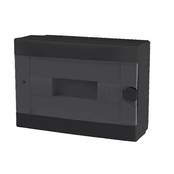 Akciós ár PLASTIC BOX FOR SURFACE MNT. 12 WAY, BLACK