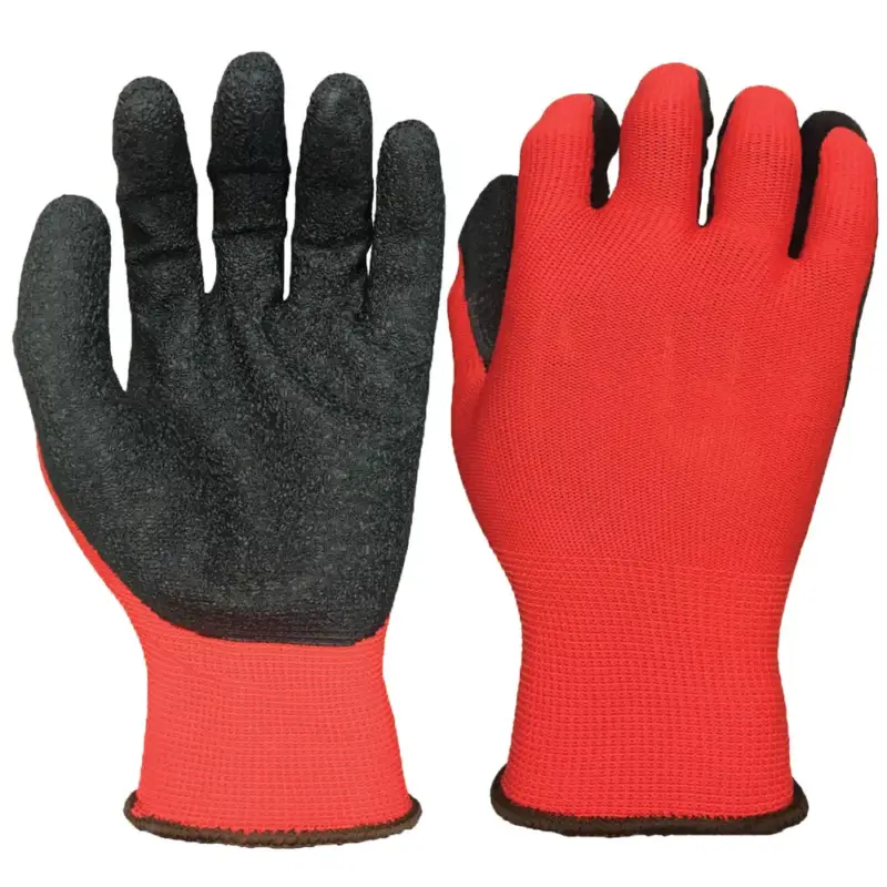 POLYESTER GLOVES COATED WITH LATEX SIZE 10 Vedd meg most