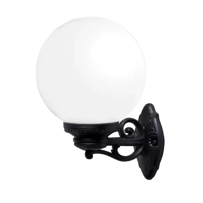 Szezonális akció GLOBE 250 OPAL GARDEN WALL LAMP 1XE27 IP55 BLACK