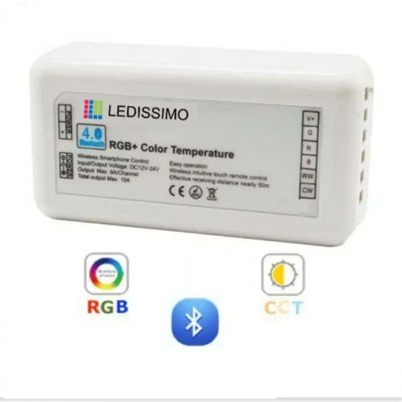 RGB-CCT , Bluetooth csoport (zóna) vezérlő , group control , 120/240 Watt , LEDISSIMO SMART Gyors kiszállítás