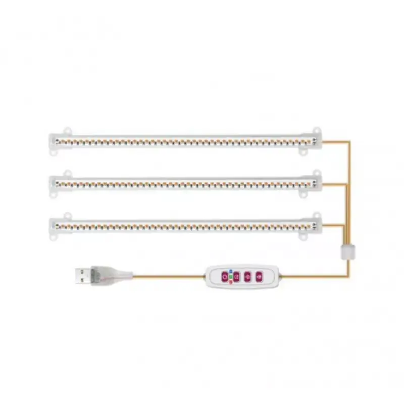 Növénynevelő LED modul szett , 3 x 4W, 3 x 42 LED , 3 x 30 cm , USB véggel , piros/kék fény , időzíthető , dimmelhető , LEDISSIMO GROW Vedd meg online