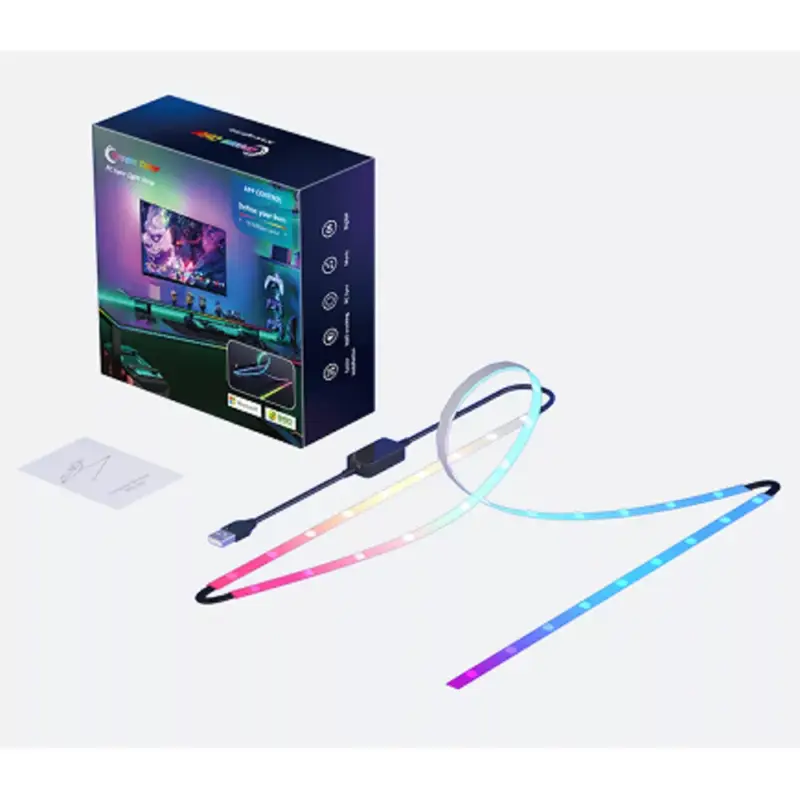 Digitális LED szalag szett , RGB , TV képernyő követő funkcióval , dimmelhető , 1m , PC-hez csatlakoztatható , WIFI/Bluetooth , TUYA , LEDISSIMO AMBIENT LIGHT Vedd meg most