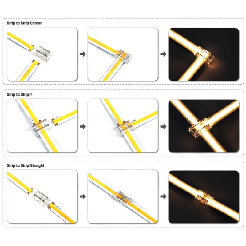 Gyorscsatlakozó , 8 mm-es DOTLESS COB LED szalaghoz , 9in1 ,IP20/IP65 , MULTI SNAP Vedd meg online