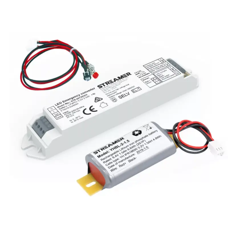 Vészvilágítás meghajtó , inverter , AC220-240V , DC 50-300V , 2.5W , 3 órás készenléti idő , kézi és önteszt funkció , STREAMER Exkluzív ajánlat