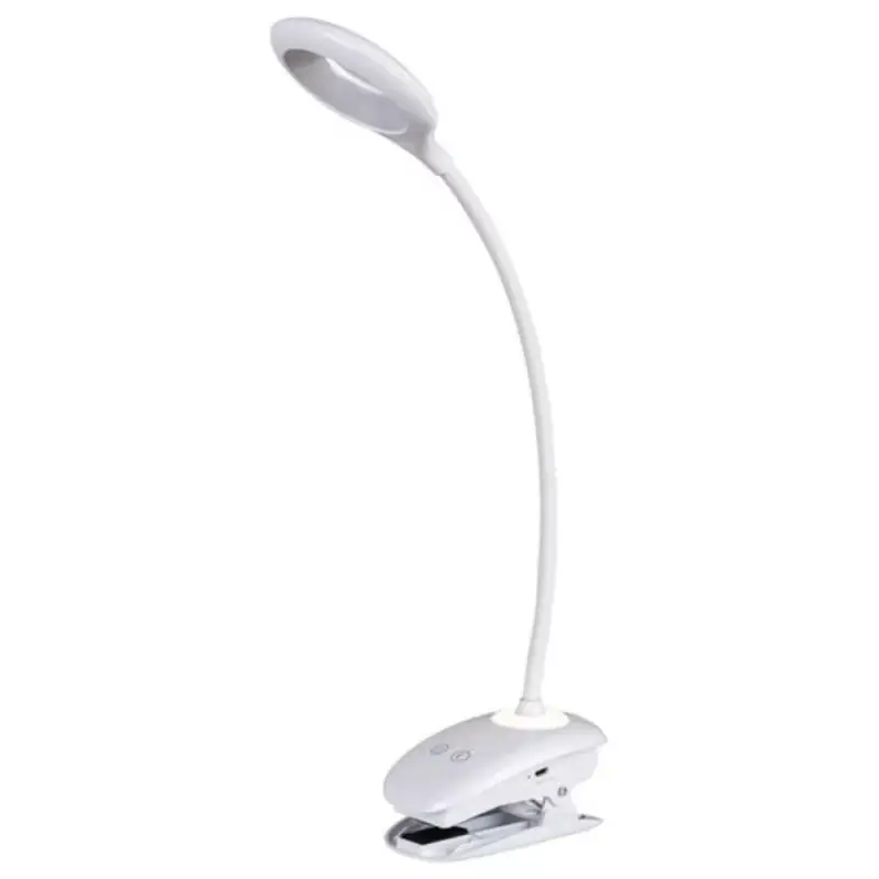 Szezonális akció LED lámpatest , asztali , csíptetős , billenthető , 4W ,3 lépésben dimmelhető , USB , természetes fehér , fehér , Rábalux , HARRIS