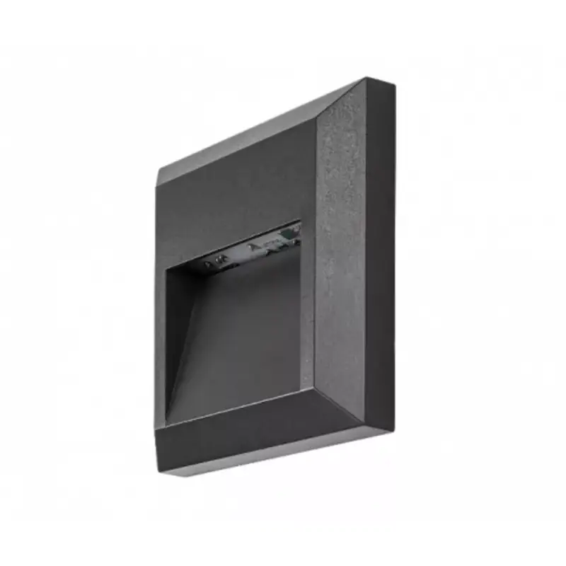 LED lámpatest , oldalfali , kültéri , lépcsővilágító , 4W , négyzet , természetes fehér , szürke , IP65 , TRENTO Korlátozott ajánlat