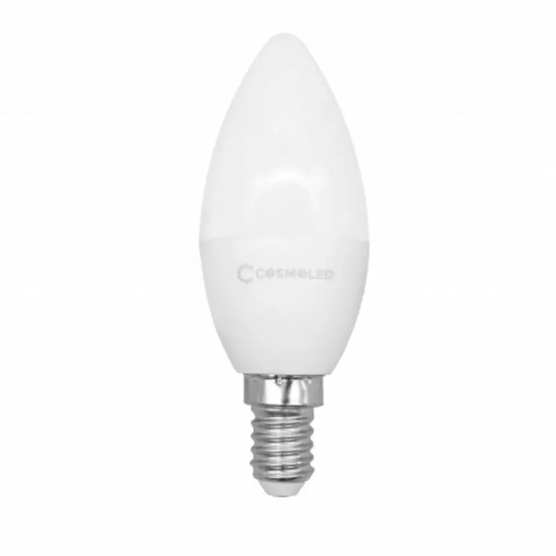 LED lámpa , égő , gyertya , E14 foglalat , 6W , természetes fehér , COSMOLED Olcsóbb