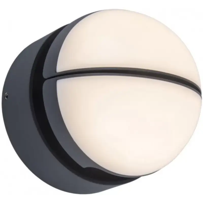 Árcsökkenés LED lámpatest , oldalfali , 2 irányú , 13W , meleg fehér , fekete , kültéri , IP54 , LUTEC , EKLIPS