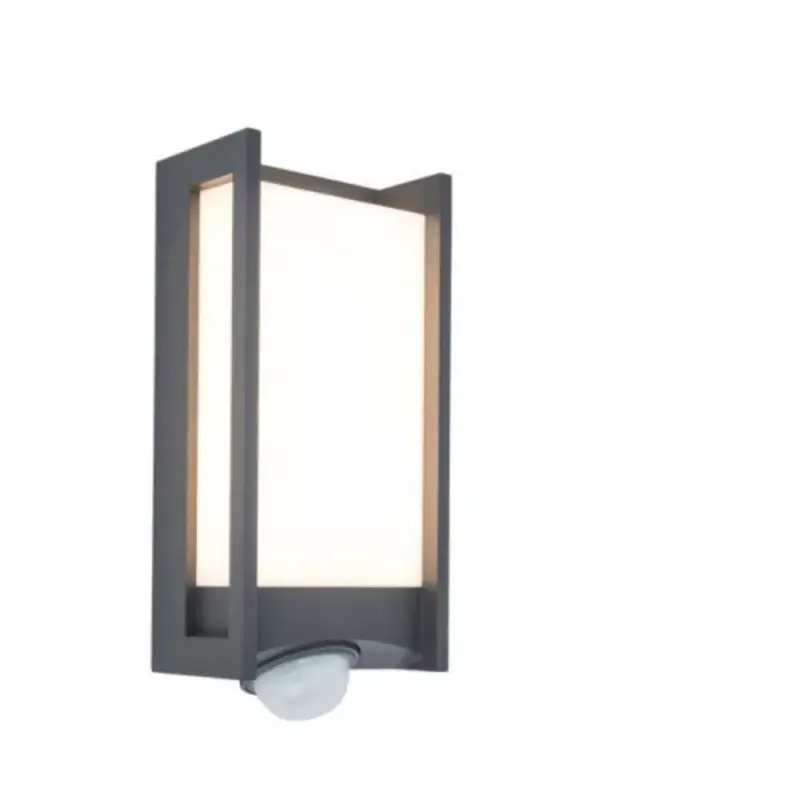 LED lámpatest , oldalfali , 13W , meleg fehér , fekete , kültéri , mozgásérzékelős, IP54 , LUTEC , QUBO Biztonságos fizetés