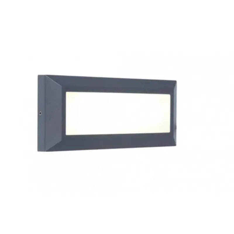 Ne maradj le LED lámpatest , oldalfali , 10.5W , természetes fehér , szürke , kültéri , IP54 , LUTEC , HELENA