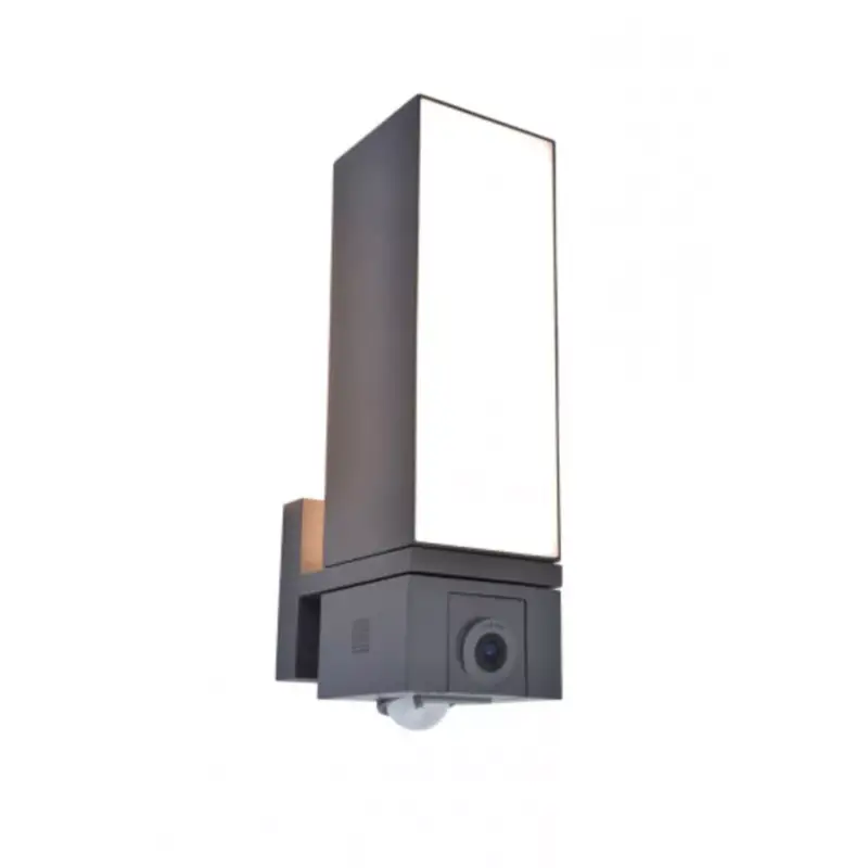 LED lámpatest , oldalfali , 17.3W , CCT , dimmelhető , mozgásérzékelős , kamerával , kültéri , IP44 , LUTEC CONNECT , CUBA Legjobb ár