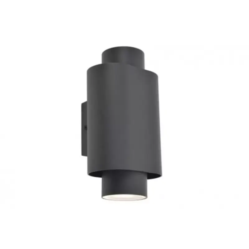 LED lámpatest , oldalfali , 2 irányú , 2xGU10 , billenthető , sötét szürke , kültéri , IP44 , LUTEC , CYPRES Újdonság