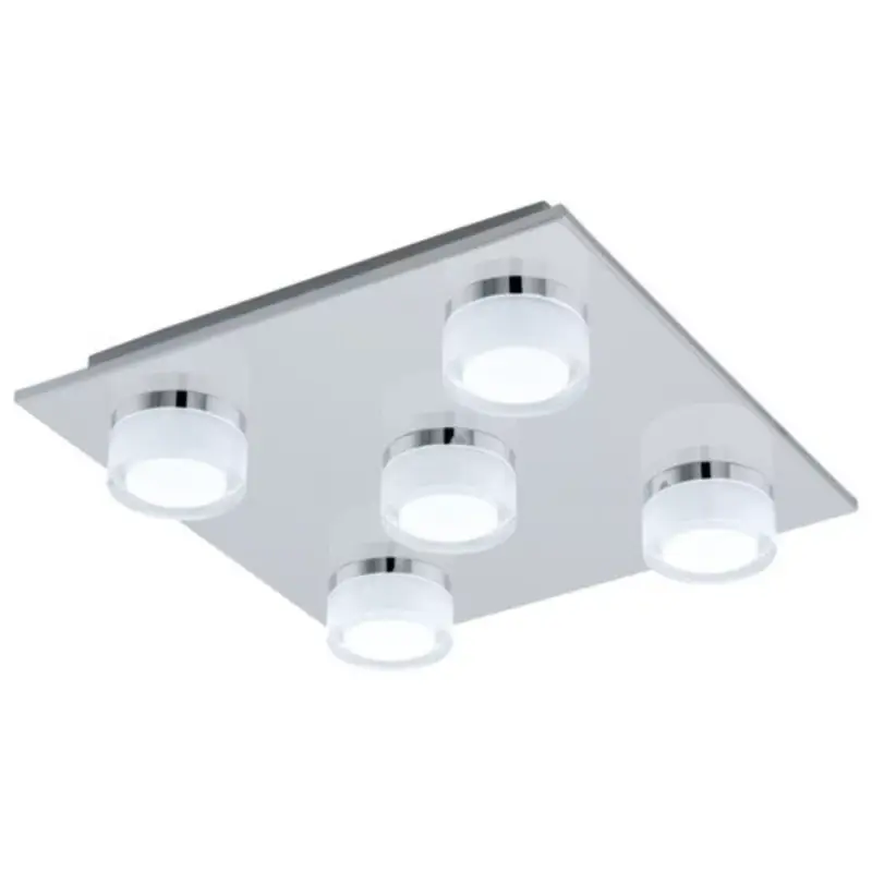 Akciós ár EGLO , 96544 , ROMENDO 1 , mennyezeti lámpa , 3000 K , LED , 5X5,4W , Yes , IP44 , átlátszó, szatinált