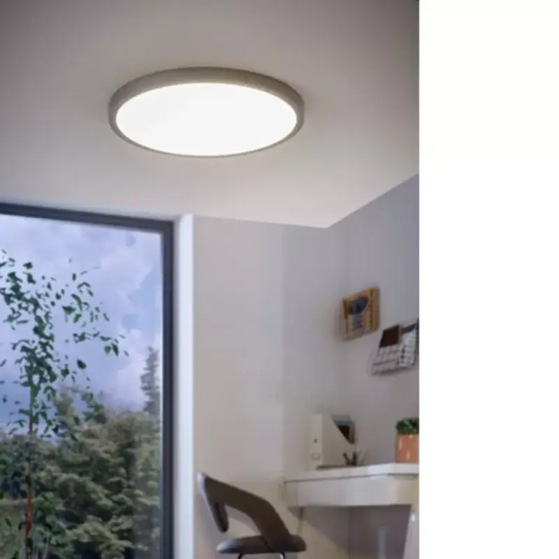 Akciós ár LED panel , 25W , falon kívüli , kerek , 50 cm , meleg fehér , nikkel keret , EGLO , FUEVA , 97272