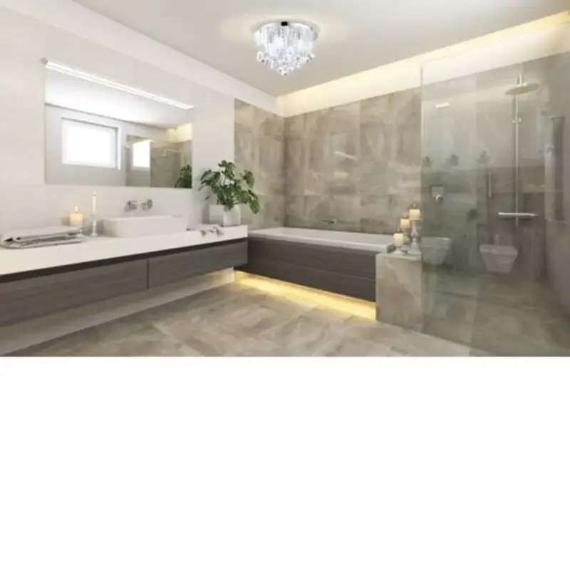 LED lámpa , mennyezeti , 8 x 3W , 50 cm , meleg fehér , ezüst , kristály , IP44 , EGLO , ALMONTE , 97699 Kedvezményes ár