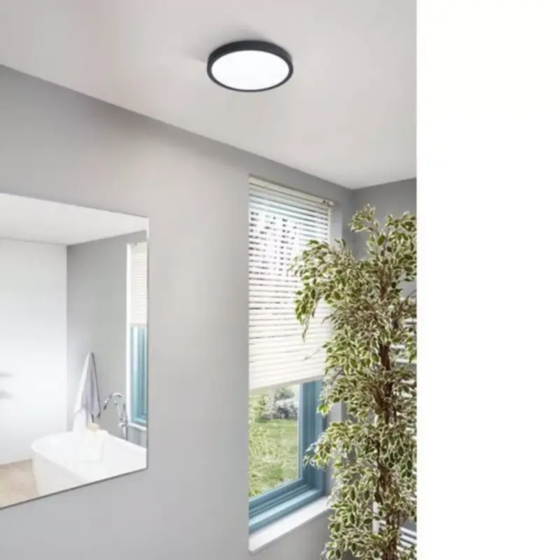 Ne maradj le LED panel , 20W , falon kívüli , kerek , meleg fehér , fekete keret , IP44 , EGLO , FUEVA 5 , 99267