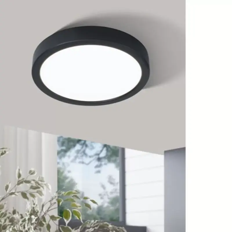Legjobb ár LED panel , 16.5W , falon kívüli , kerek , dimmelhető , meleg fehér , fekete keret , EGLO , FUEVA 5 , 99263