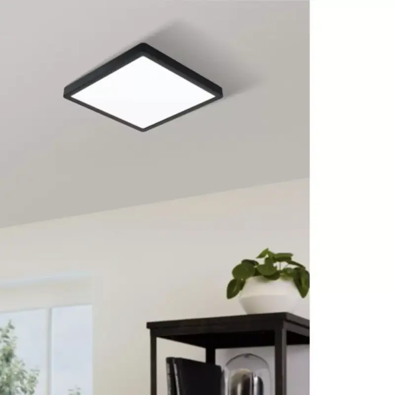 Olcsó LED panel , 16.5W , falon kívüli , négyzet , természetes fehér , fekete keret , EGLO , FUEVA 5 , 99256
