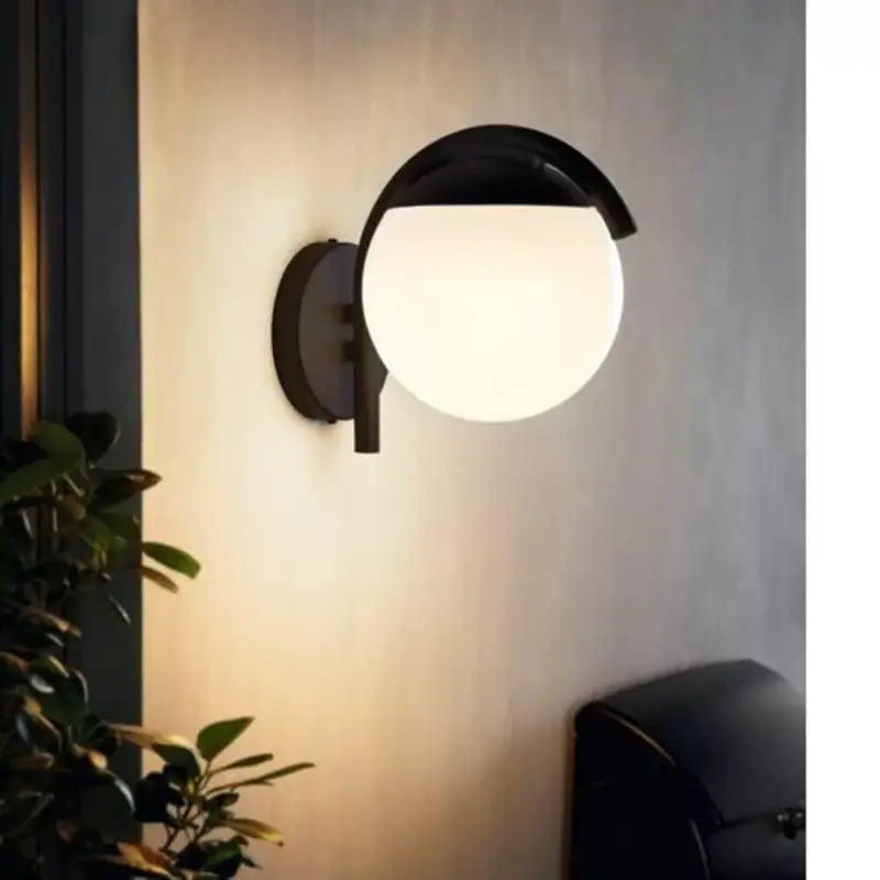 LED lámpatest , oldalfali , E27-es foglalatú , fekete , kültéri , IP44 , EGLO , PRATA VECCHIA , 98731 Prémium