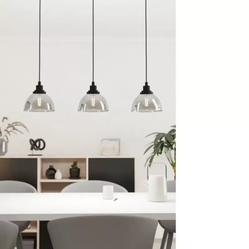 Szezonális akció EGLO , 98384 , BELESER , függeszték , E27 , 3X60W , IP20 , fekete-átlátszó