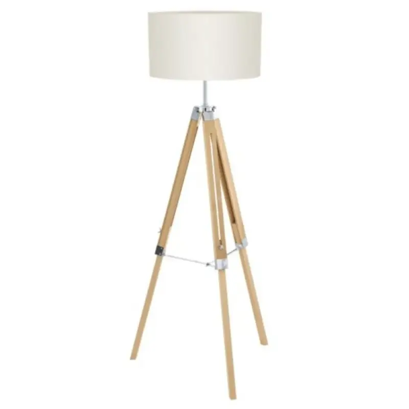 Vedd meg online LED lámpa , állólámpa , E27 , fa , textil , natúr , EGLO , LANTADA , 94324