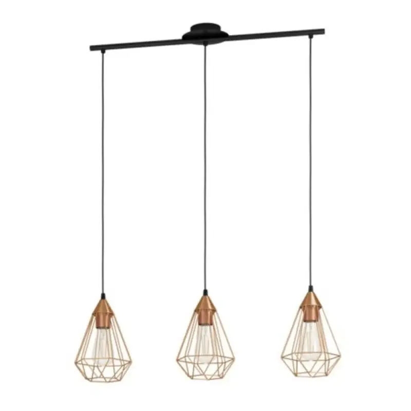 Rendeld meg most LED lámpa függeszték , mennyezeti , 3 x E27 , acél , réz , EGLO , TARBES , 94195
