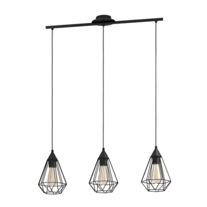 LED lámpa függeszték , mennyezeti , 3 x E27 , acél , fekete , EGLO , TARBES , 94189 Kedvezmény