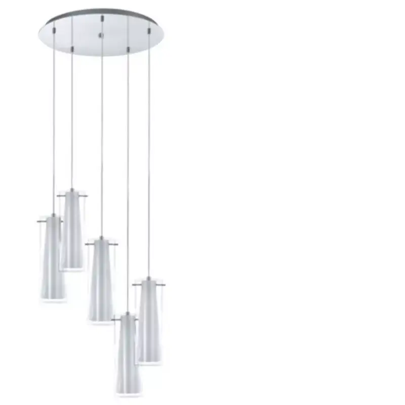 Szuper ajánlat EGLO , 93003 , PINTO , függeszték , E27 , 5X40W , IP20 , átlátszó, fehér