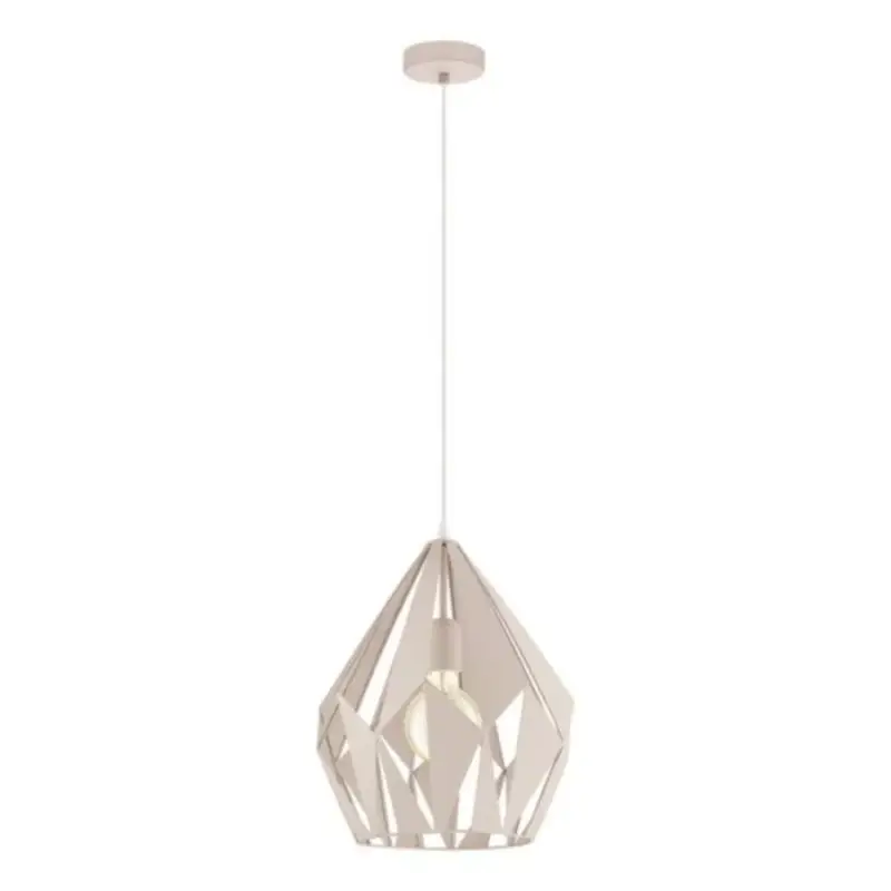 Outlet LED lámpa függeszték , mennyezeti , E27 , pasztell barackszín , EGLO , CARLTON-P , 49024