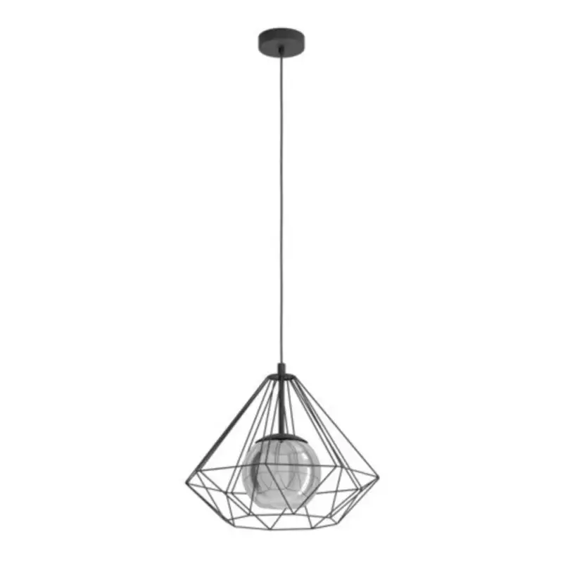 Újdonság EGLO , 43481 , VERNHAM , függeszték , E27 , 1X40W , IP20 , fekete-átlátszó