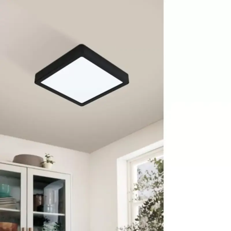 Gyors szállítás LED panel , falon kívüli , 16.5W , CCT , dimmelhető , 21 x 21 cm , négyzet , fekete , IP44 , EGLO Connect.Z , Zigbee , FUEVA-Z , 900109
