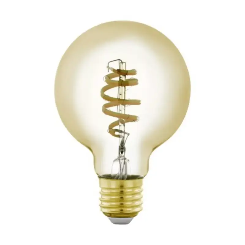 Utolsó esély LED lámpa , égő , izzószálas hatás , filament , E27 , G80 , 4.9W , CCT , dimmelhető , borostyán ságra , EGLO Connect.Z , Zigbee , 12243