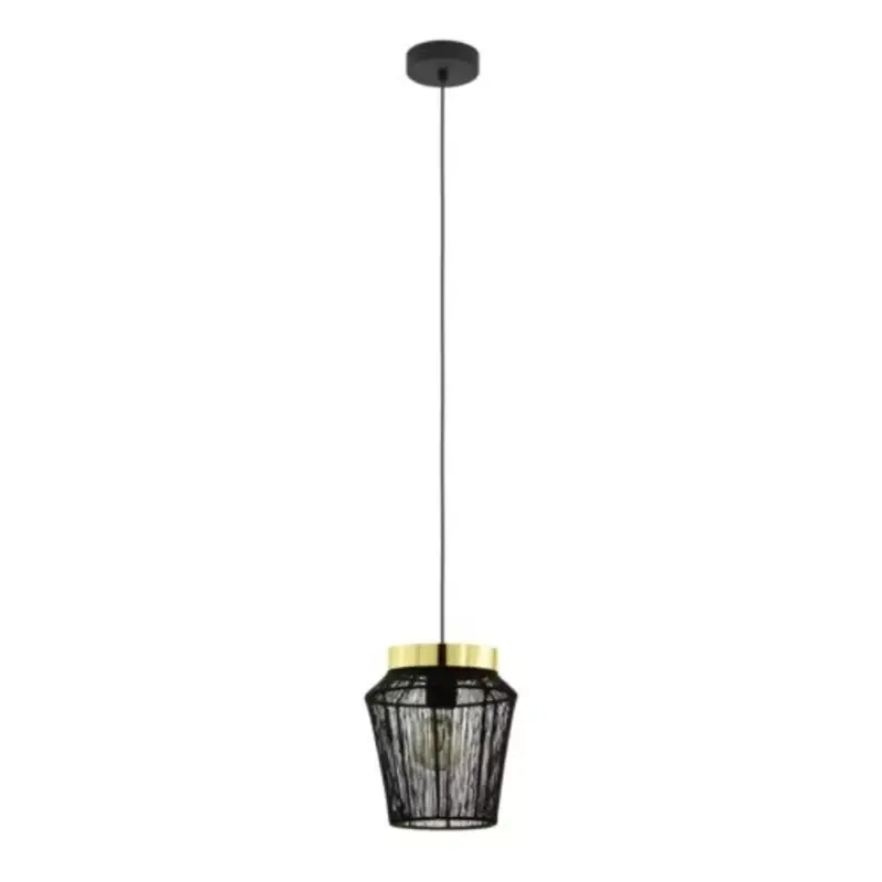 Kiárusítás EGLO , 99806 , ESCANDIDOS , függeszték , E27 , 1X40W , IP20 , fekete, arany
