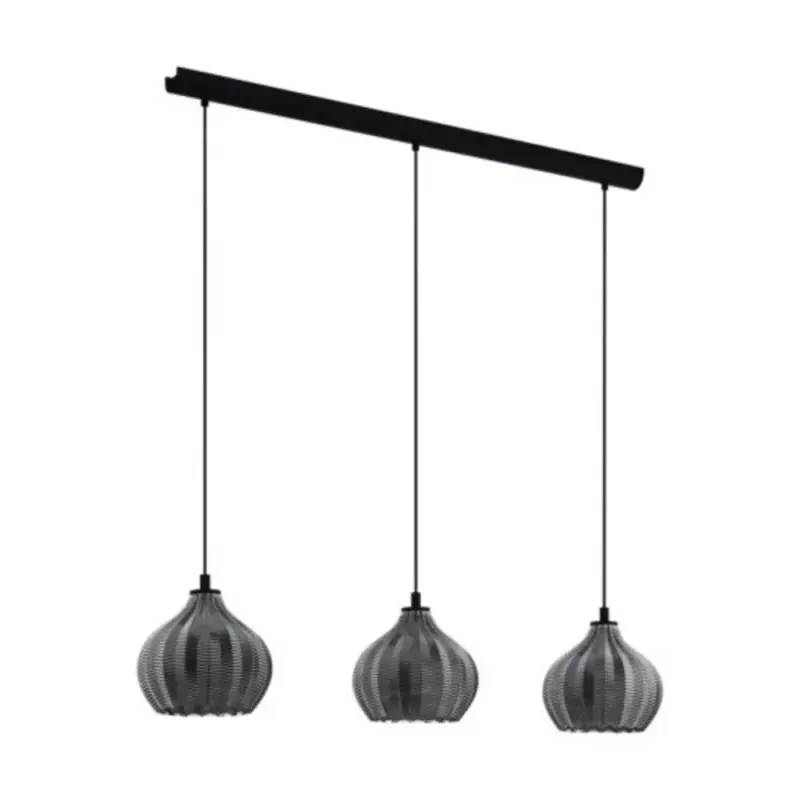 EGLO , 43577 , TAMALLAT , függeszték , E27 , 3X40W , IP20 , fekete-átlátszó Biztonságos fizetés
