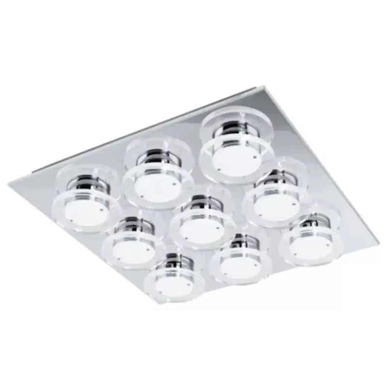 Expressz kézbesítés EGLO , 94487 , CISTERNO , fali-mennyezeti lámpa , 3000 K , LED , 9X4,5W , IP20 , átlátszó, szatinált
