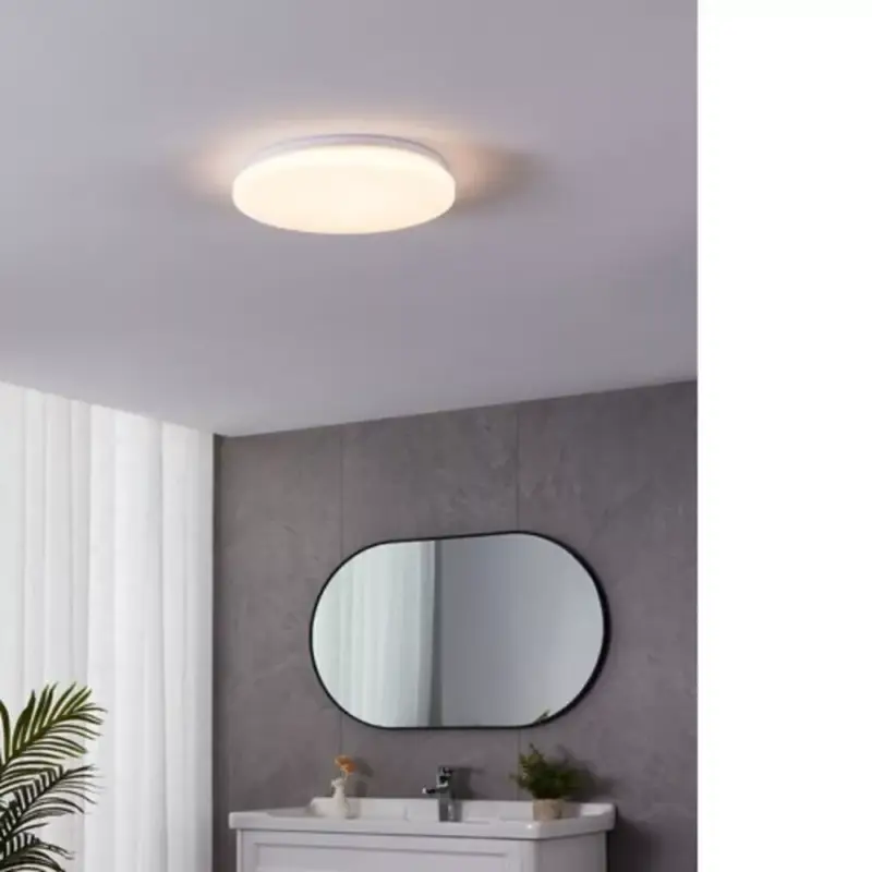 Prémium LED lámpatest , mennyezeti/fali , kerek , kristály hatású , 18W , meleg fehér , IP44 , EGLO , FRANIA-S, 900619