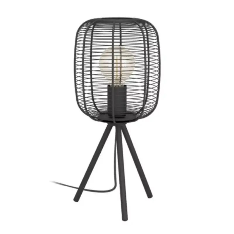 LED lámpa , asztali lámpa , éjjeli lámpa ,álló lámpa , E27-es foglalattal , 1x40W, acél, fekete , EGLO , RINROE , 43967 Nézd meg most