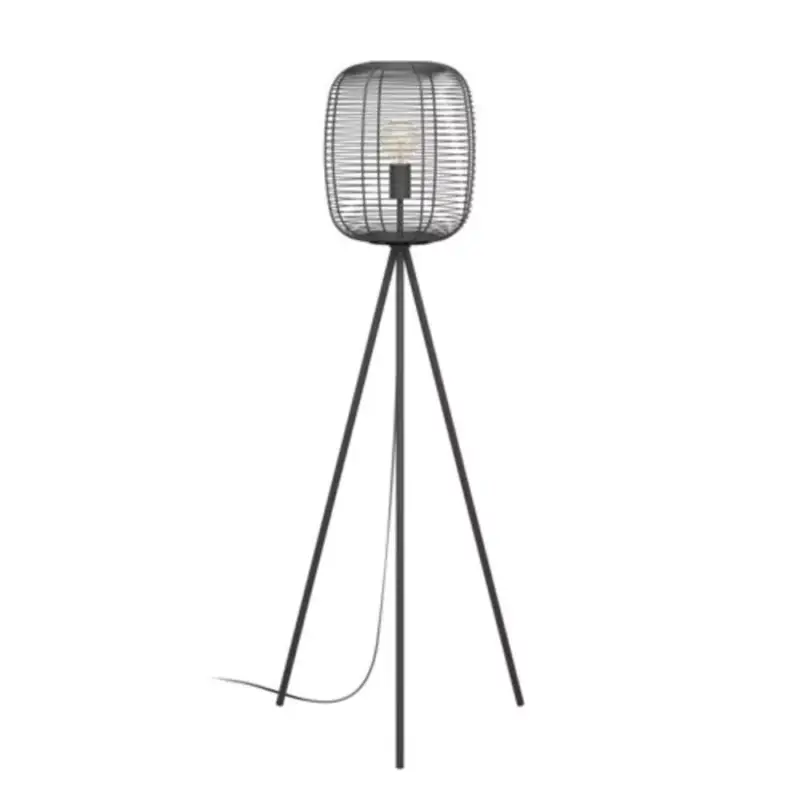 LED lámpa , állólámpa , E27-es foglalattal , 1x40W, acél, fekete , EGLO , RINROE , 43968 Vedd meg online