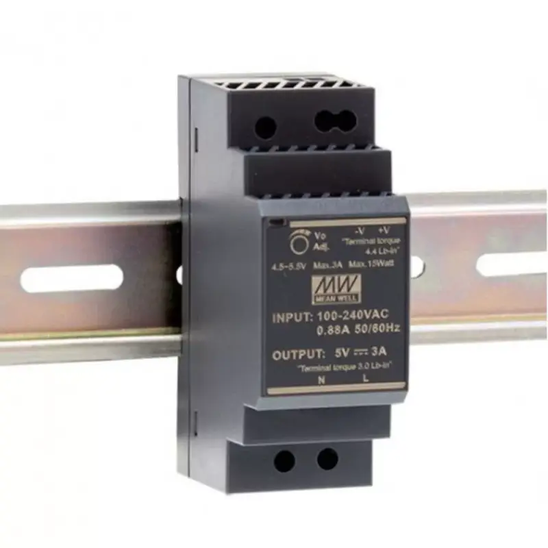 Ne maradj le LED tápegység , Mean Well , HDR-30-24 , 24 Volt , 30 Watt , DIN sínre szerelhető , ipari