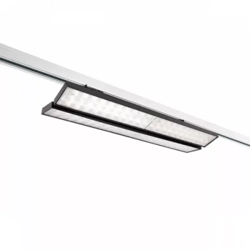 Sínes LED lámpa , track light , billenthető , 3 fázisú , 4 pólusú , 50 Watt , 58 cm , meleg fehér , fekete , Elmark , TL2067 Outlet