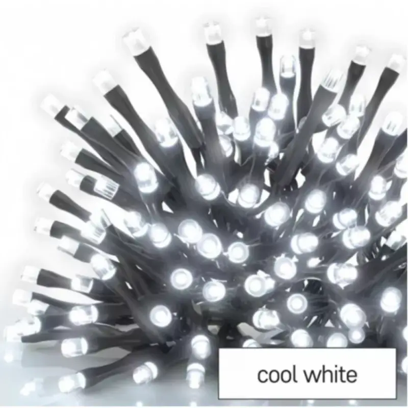 Led fényfüzér , sorolható , beltéri/ kültéri , 50 led , 5 m , hideg fehér , időzíthető , IP44 , standard Legnépszerűbb