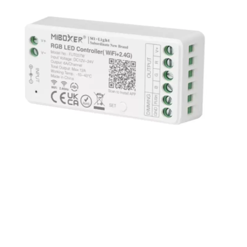 Univerzális csoport (zóna) vezérlő , 3in1 , RGB /RGBW /RGB-CCT , dimmelhető , group control , SMART , Tuya kompatibilis , WIFI+2.4G , Miboxer (Mi-Light) , FUT037W+ Legnépszerűbb