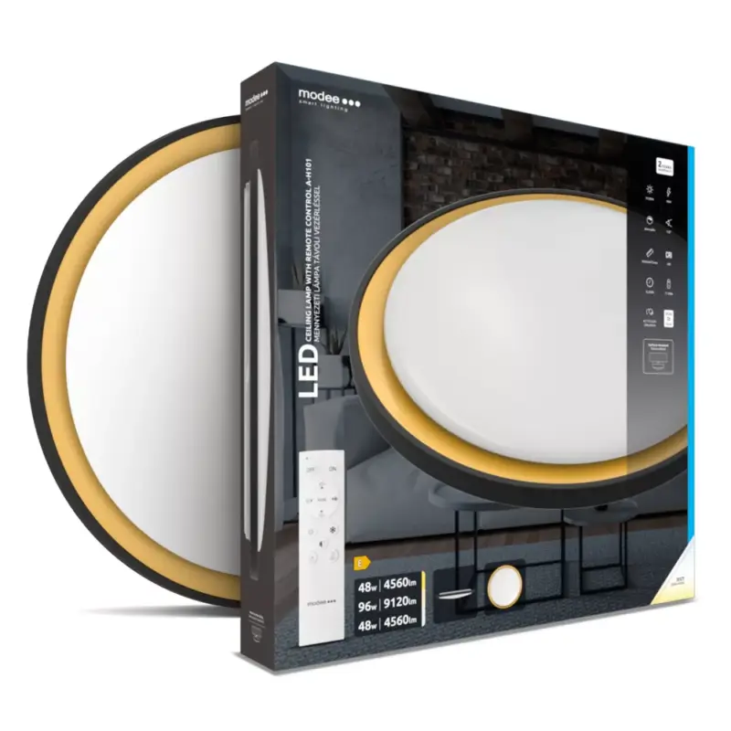 Vásárlói kedvenc Modee Mennyezeti LED Lámpa 2x48W 3CCT D540x75mm + rem. A-H101 (9120 lumen)