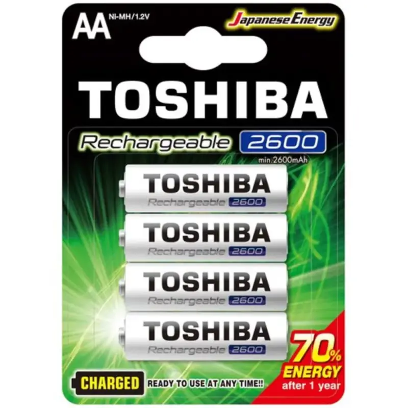 Ceruzaelem AA (LR6) , 1.2 Volt , 4 darab , tartós , elem , tölthető , 2500mAh , High Power , TOSHIBA Különleges ajánlat