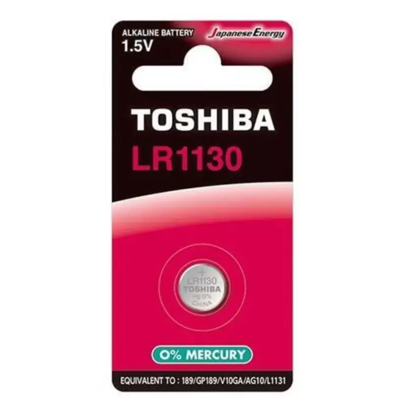 Csak ma Gombelem LR113 , lapos elem , 1.5 Volt , 1 darab , tartós , elem , higany mentes , TOSHIBA