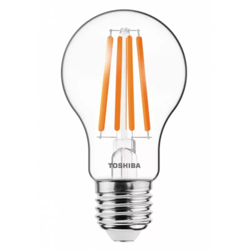 LED lámpa , égő , izzószálás hatás , filament , E27 foglalat , A60 , 11 Watt , dimmelhető , meleg fehér , TOSHIBA , 5 év garancia Biztonságos vásárlás